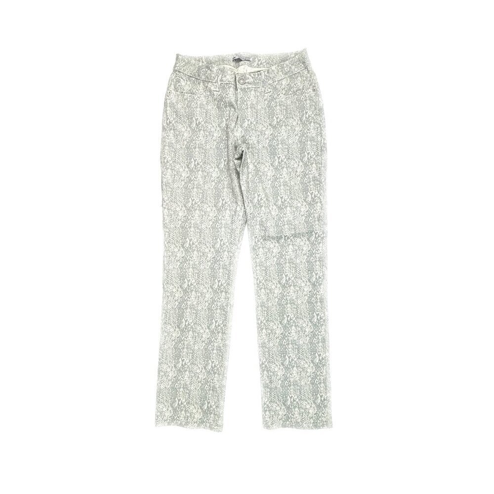 Lee Slender Secret Lower on the waist Women size 12 Beige Gray Snake Print Jeans
